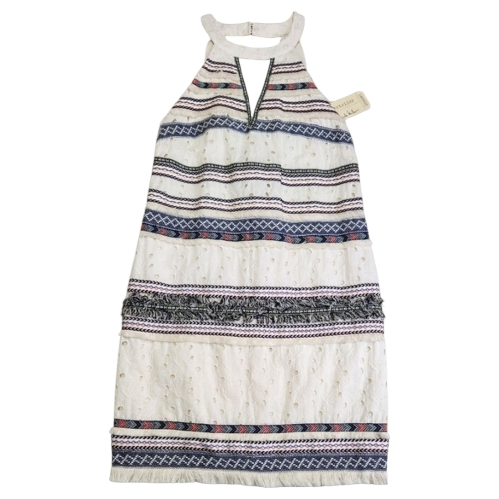 ARTELIER X Nicole Miller NWT Mini Dress Boho Eyelet Size 2